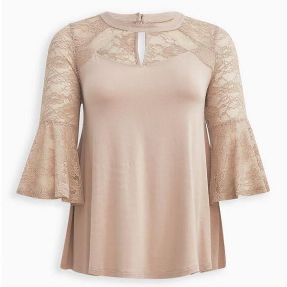 ‎Lace Sleeve Top - Picture 1 of 7